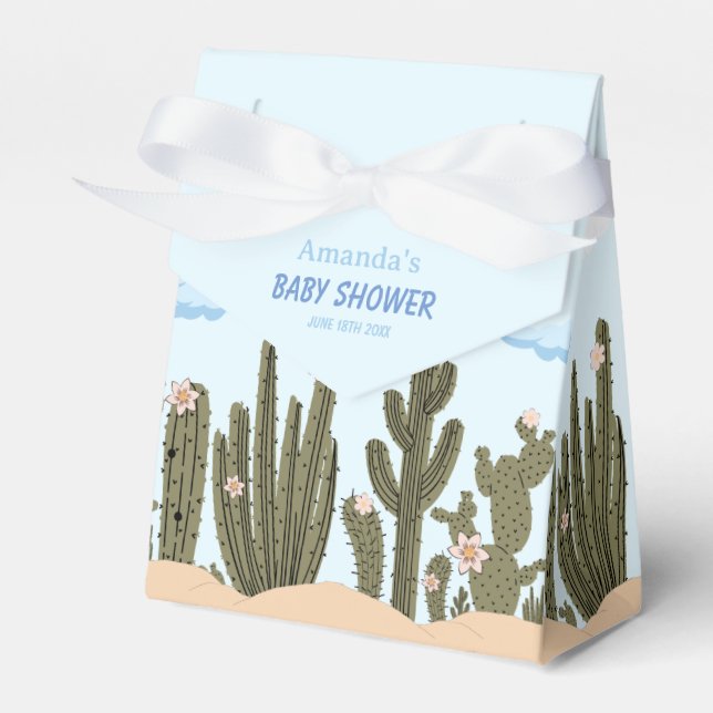 Caja Para Regalos Desierto salvaje con Cactus Cute Baby Shower (Front Side)