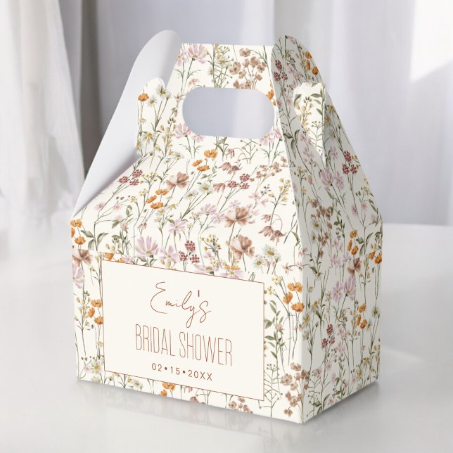 Caja Para Regalos Despedida de Soltera Boho Flor Silvestre en Jardín (Subido por el creador)
