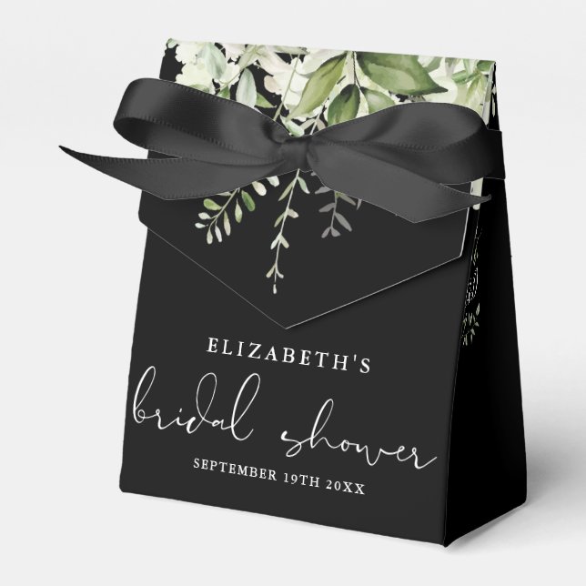 Caja Para Regalos Despedida de Soltera con Jardín Floral en Blanco y (Front Side)