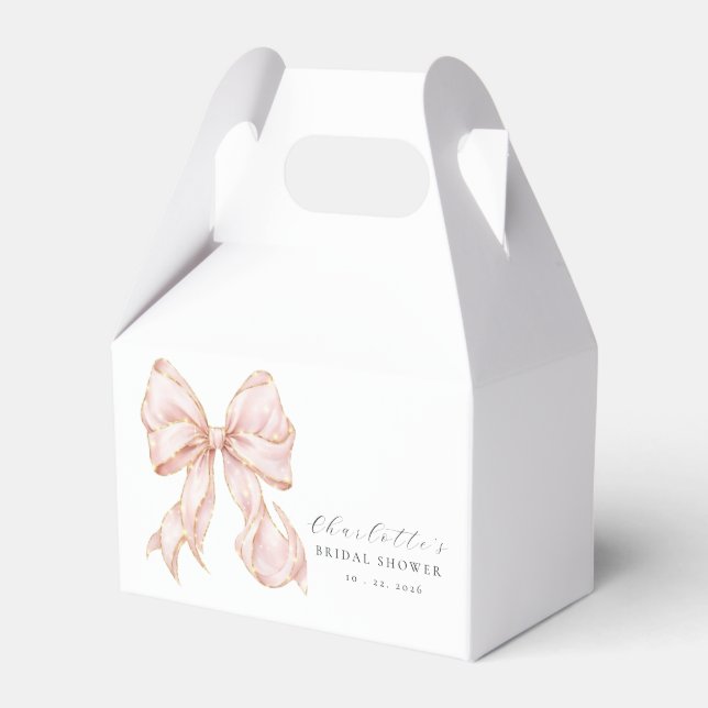 Caja Para Regalos Despedida de soltera con lazo rosa (Front Side)
