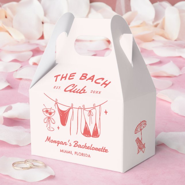 Caja Para Regalos Despedida de soltera costera dibujada a mano capri (Boda)