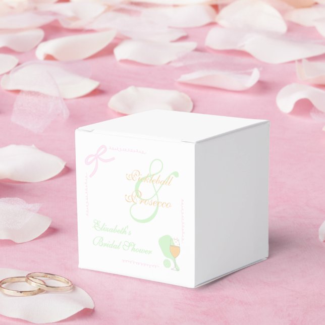 Caja Para Regalos Despedida de soltera de pickleball y prosecco (Boda)