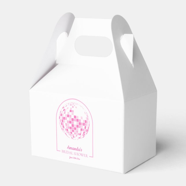 Caja Para Regalos Despedida de soltera Disco Boogie Rosa Claro (Front Side)