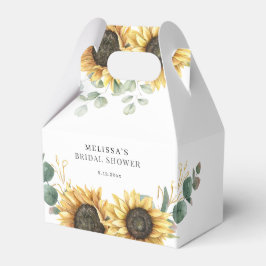 Caja Para Regalos Despedida de Soltera Floral Girasol Eucalipto