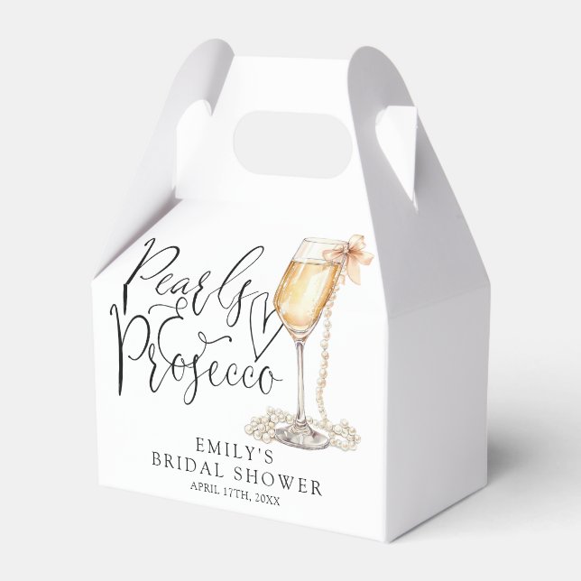Caja Para Regalos Despedida de Soltera Perlas y Prosecco (Front Side)