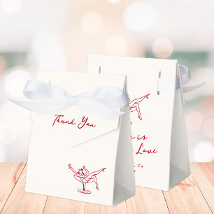 Caja Para Regalos Despedida de soltera roja caprichosa dibujada a ma