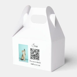 Caja Para Regalos Detalles simples de nombres de animales Código QR