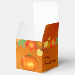 Caja Para Regalos Día de Acción de Gracias Hojas de Otoño Coloridas