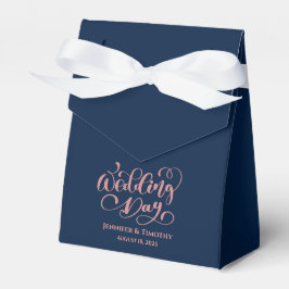 Caja Para Regalos Día de la boda personalizada Elegante Marina Azul