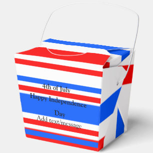 Caja Para Regalos Día de la independencia de las franjas azules roja