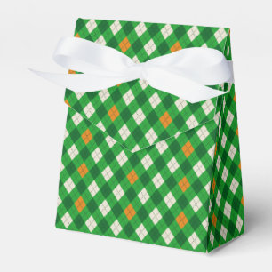 Caja Para Regalos Día de San Patricio argyle de colores irlandeses