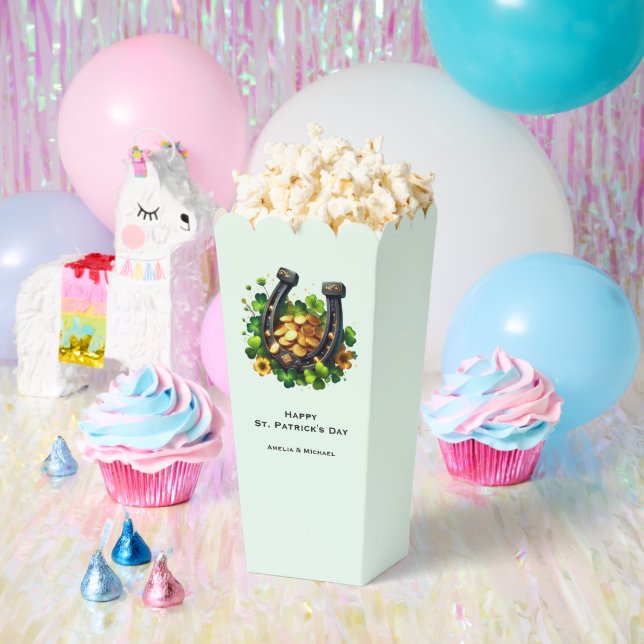 Caja Para Regalos Día de San Patricio, las monedas de oro y la herra (Fiesta)