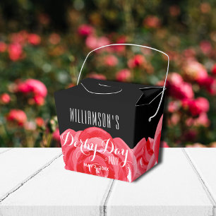 Caja Para Regalos Día del derby floral de color rojo color de agua