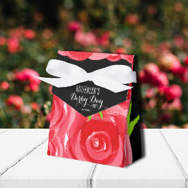 Caja Para Regalos Día del derby floral de los Rosas acuarelas