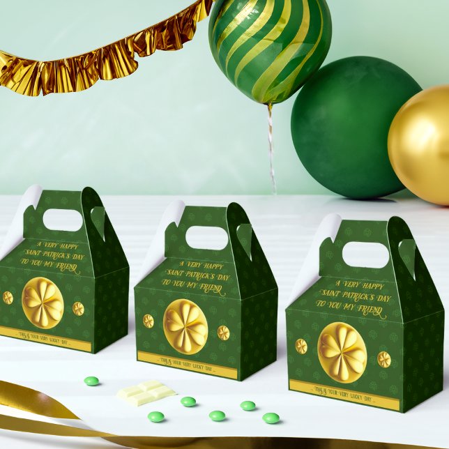 Caja Para Regalos Día del Shamrock de oro personalizado en San Patri (Subido por el creador)