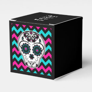 Caja Para Regalos Día femenino lindo del favor muerto del cráneo d