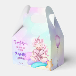 Caja Para Regalos Día mágico arcoiris unicornio cumpleaños personali