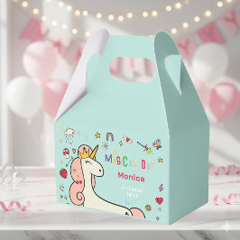 Caja Para Regalos Día mágico lindo personalizado unicornio cumpleaño