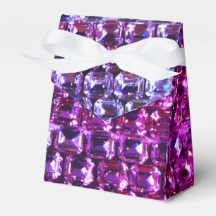 Caja Para Regalos Diamantes azul morado rosado, gema púrpura
