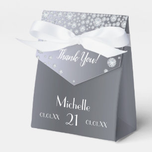 Caja Para Regalos diamantes de plata de cumpleaños