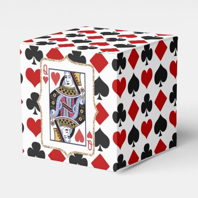 Caja Para Regalos Diamonds and Hearts Queen (Costado Anverso)