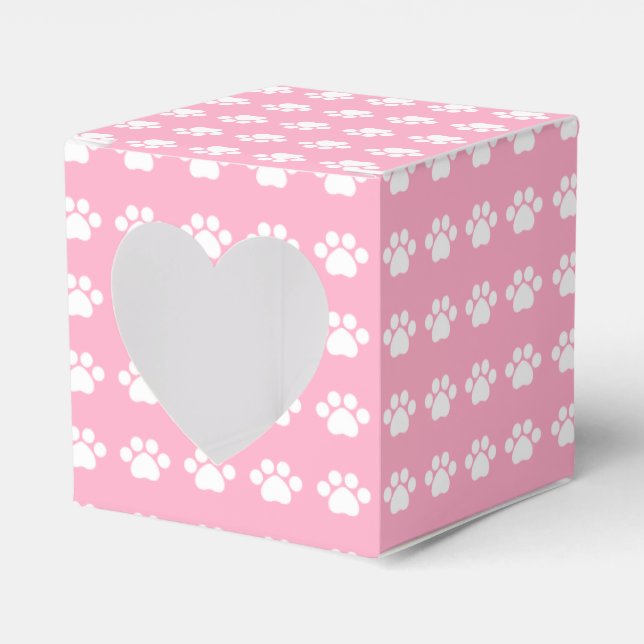 Caja Para Regalos Dibujar impresiones en fondo rosado (Anverso)