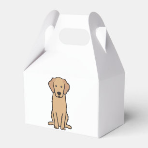 Caja Para Regalos Dibujo animado del perro del golden retriever