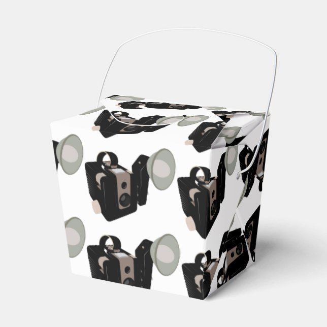 Caja Para Regalos Dibujo de cámara antigua (Front Side)