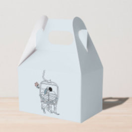 Caja Para Regalos Dibujo de esquiar para bodas de invierno