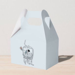 Caja Para Regalos Dibujo de esquiar para bodas de invierno