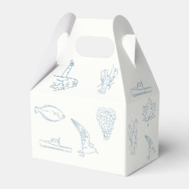 Caja Para Regalos dibujo de línea de bodas de Nueva Escocia