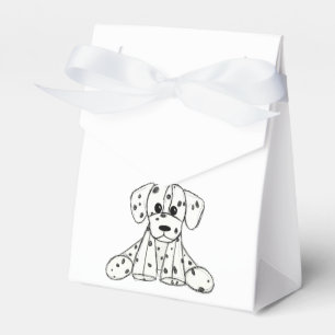 Caja Para Regalos Dibujo de perro de peluche dálmata contorno simple