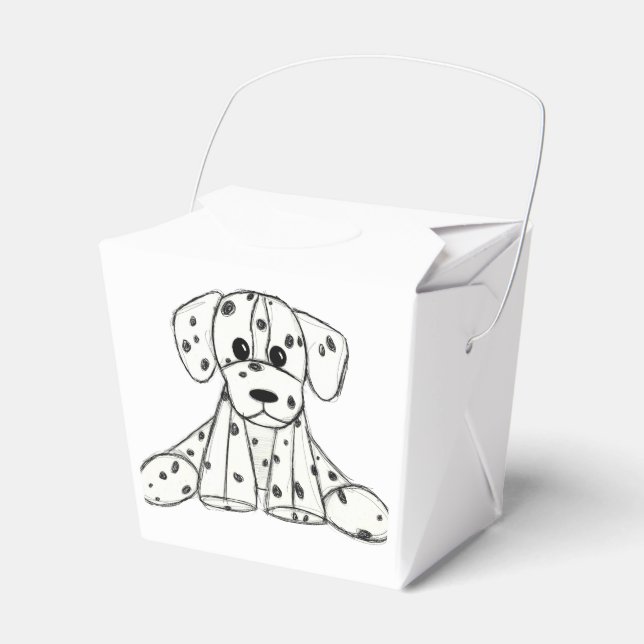 Caja Para Regalos Dibujo de perros rellenos dálmatas esquema simple  (Front Side)