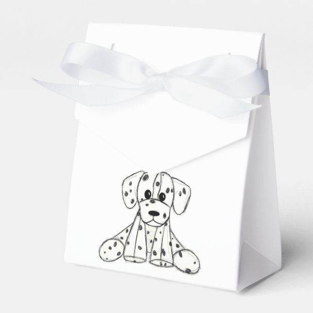 Caja Para Regalos Dibujo de perros rellenos dálmatas esquema simple  (Front Side)