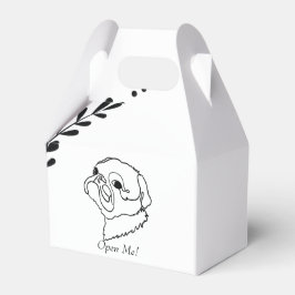 Caja Para Regalos Dibujo simple personalizable Art Pug