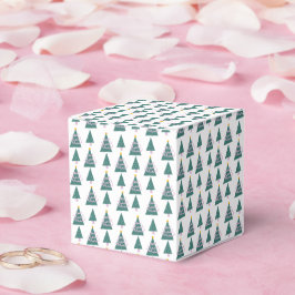 Caja Para Regalos Dibujos de árboles lindos rosa verde