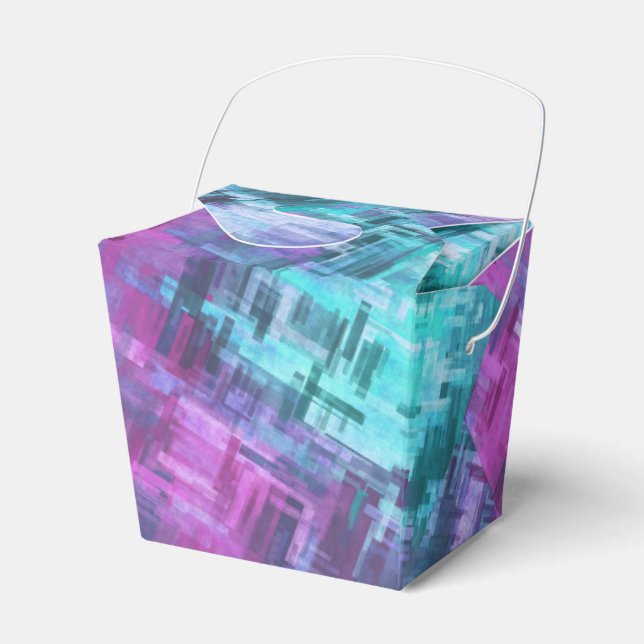 Caja Para Regalos digihatch deslizante - verde azulado y morado: (Front Side)