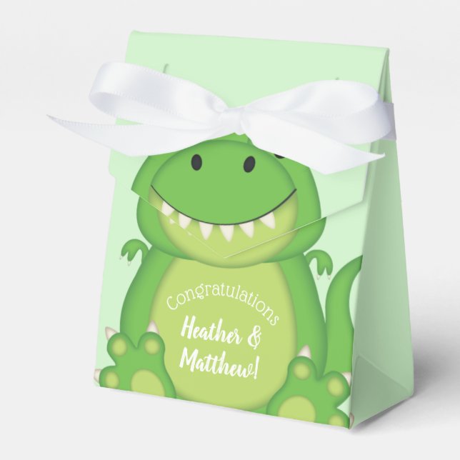 Caja Para Regalos Dinosaur Baby Shower T-Rex (Front Side)