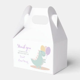 Caja Para Regalos Dinosaur Girly Pink Blue Lilac Birday Party