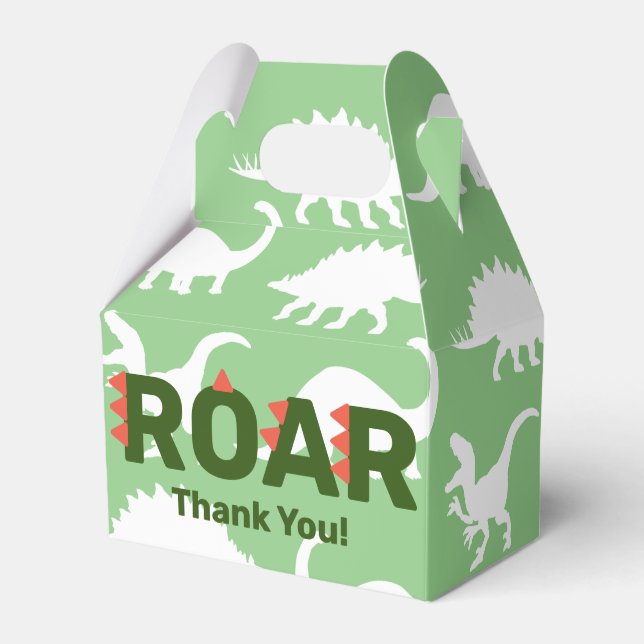 Caja Para Regalos Dinosaurios modernos ROAR Baby Shower (Front Side)