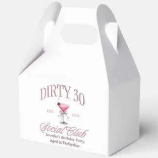 Caja Para Regalos Dirty 30 Coquette Martini Social Club Cumpleaños