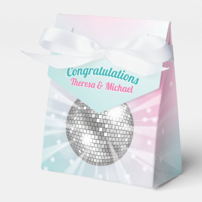 Caja Para Regalos Disco Ball Baby Shower Groovy (Front Side)