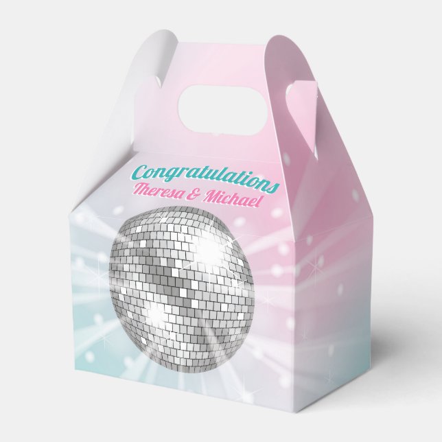 Caja Para Regalos Disco Ball Baby Shower Groovy (Front Side)