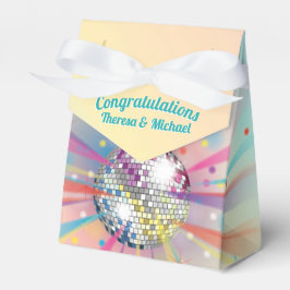 Caja Para Regalos Disco Ball Baby Shower Groovy Pastel Rainbow