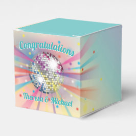 Caja Para Regalos Disco Ball Baby Shower Groovy Rainbow