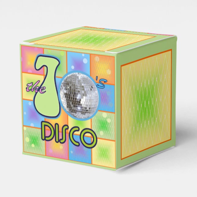 Caja Para Regalos Disco de los años 70 (Costado Anverso)