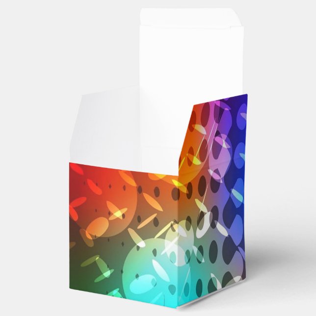 Caja Para Regalos Disco Night Retro 70's Disco Ball Cube Favor Box (Abierto)
