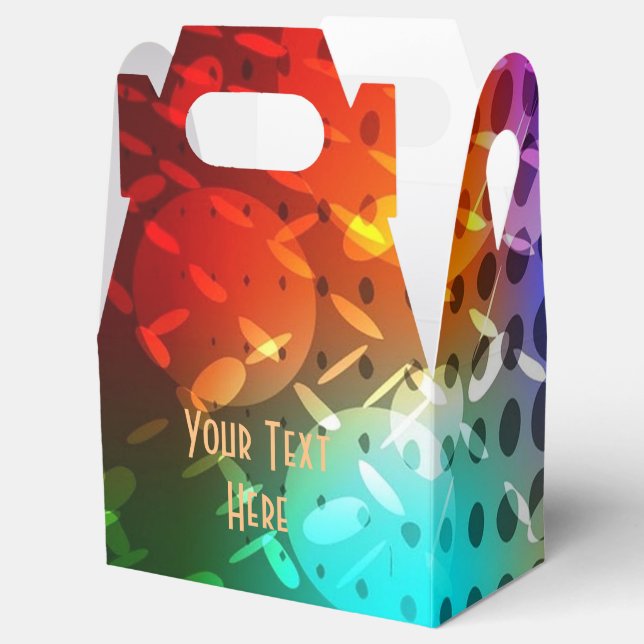 Caja Para Regalos Disco Night Retro 70's Disco Ball Gable Favor Box (Abierto)