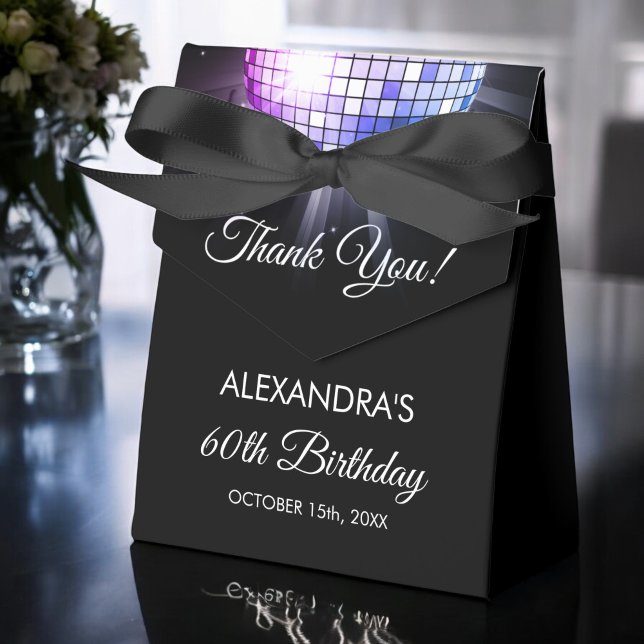 Caja Para Regalos Discoteca del partido Purple Birthday Party 70's (Subido por el creador)
