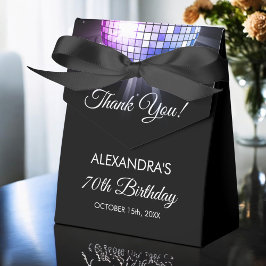 Caja Para Regalos Discoteca del partido Purple Birthday Party 70's